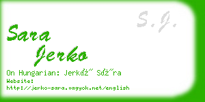 sara jerko business card